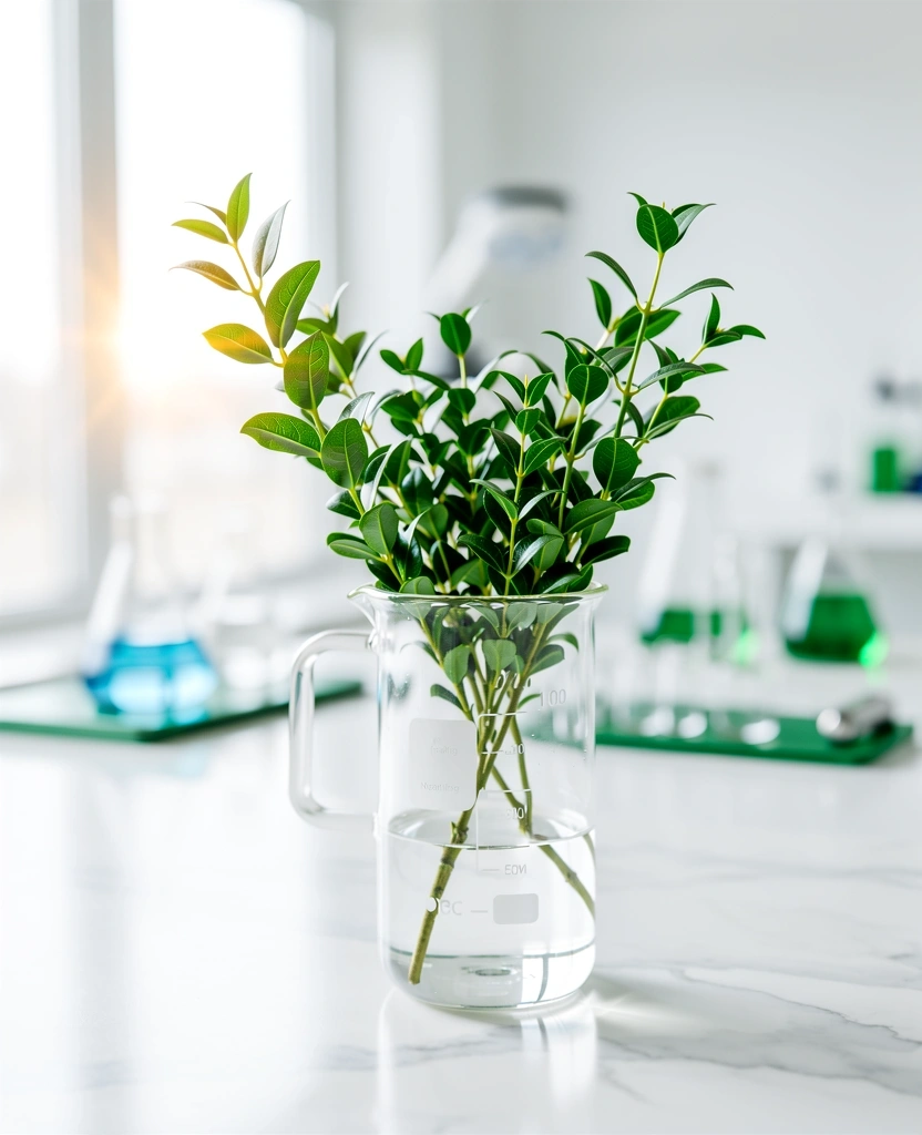 Molecular Greenery in Laboratory Glass